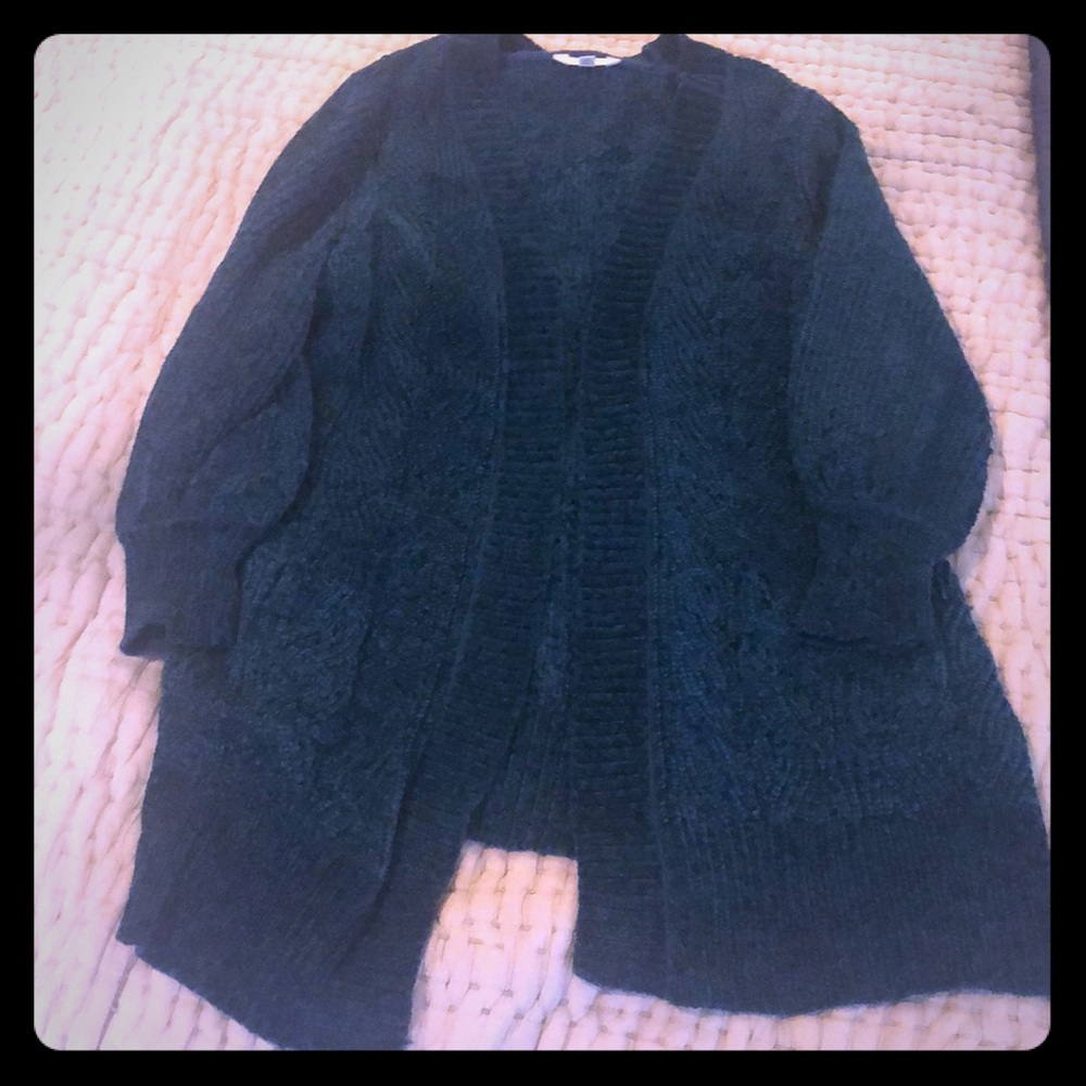 Chenille Open Cardigan